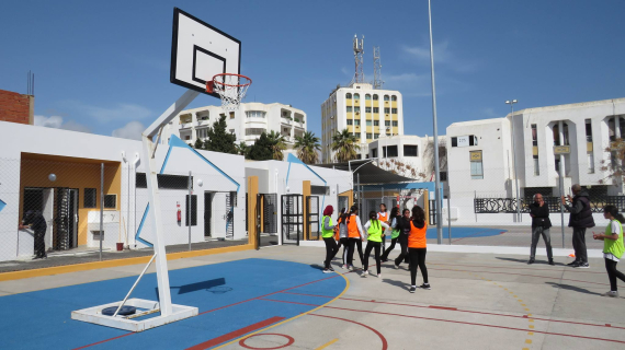 انتهاء أشغال مشروع تهيئة ملاعب رياضية وحجرات ملابس بنهج محمد التلاتلي